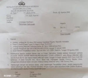 Polres Halsel Gerak Cepat Mintai Keterangan Korban Wartawan Yang Di Intimidasi Meliput PETI Di Kusibibi