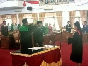 Pelantikan / Pengucapan sumpah, janji Ketua Dewan Perwakilan Rakyat Daerah Kabupaten Seluma masa jabatan tahun 2024 – 2029 berlangsung sukses