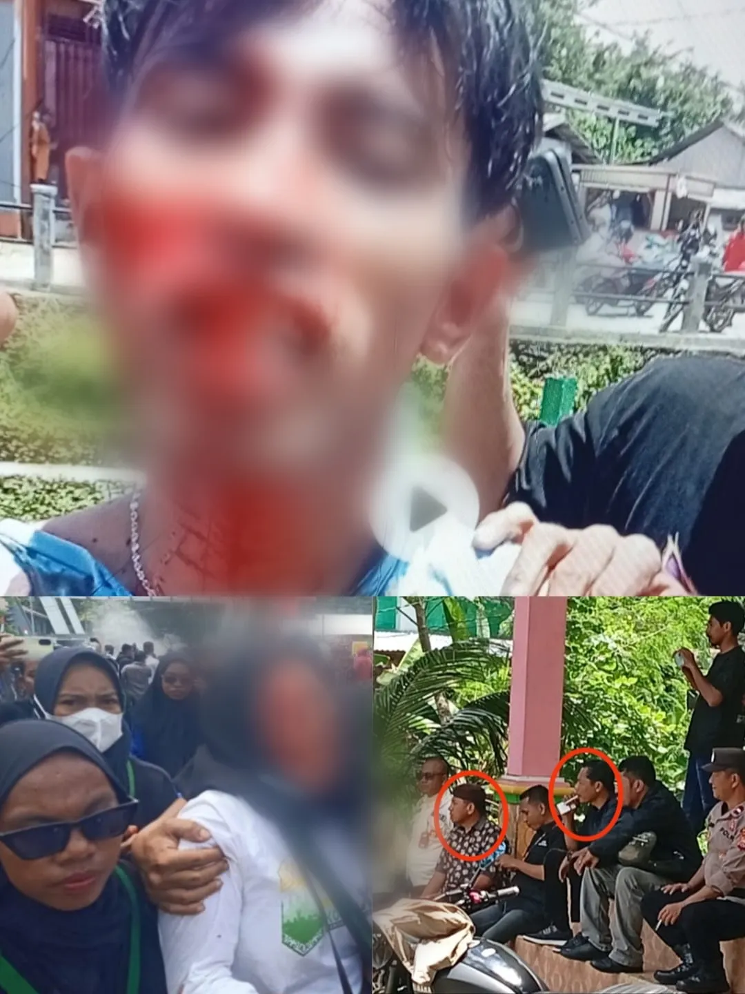 Dua Anggota DPRD Halsel Jadi Penonton Melihat Mahasiswa Bercucuran Darah Kena Pukulan Saat Demo.