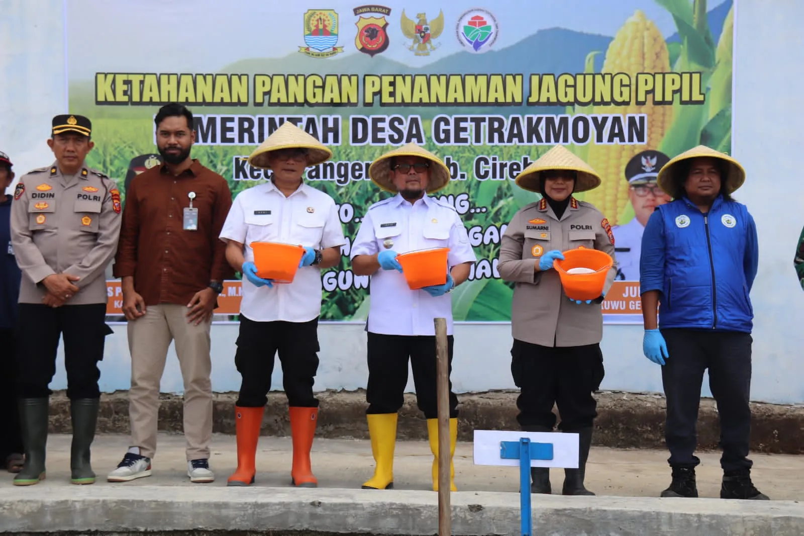 Perkuat Ketahanan Pangan, ‎Pemkab Dan Polresta Cirebon Kolaborasi Tanam Jagung Pipil‎