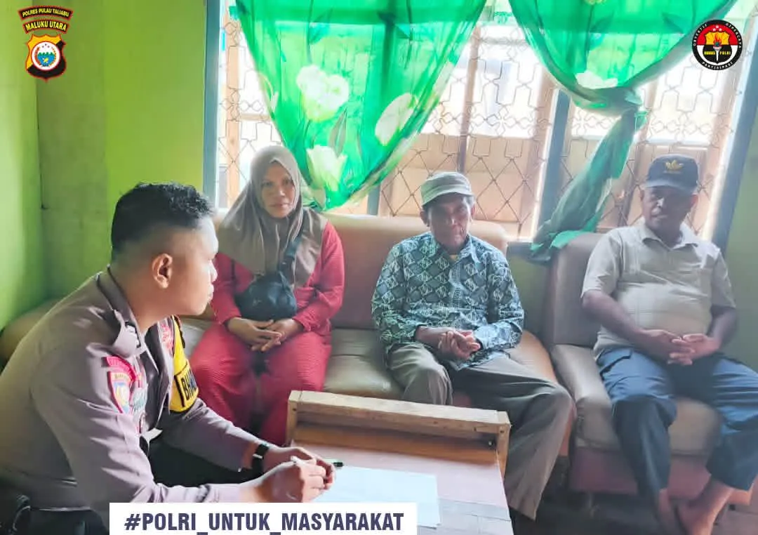 Bhabinkamtibmas Desa Tikong Gelar Mediasi Permasalahan Tapal Batas Kebun Milik Warga Binaannya