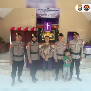 Operasi Lilin Kie Raha 2025, Polda Malut Amankan Gereja di Kota Tidore Kepulauan