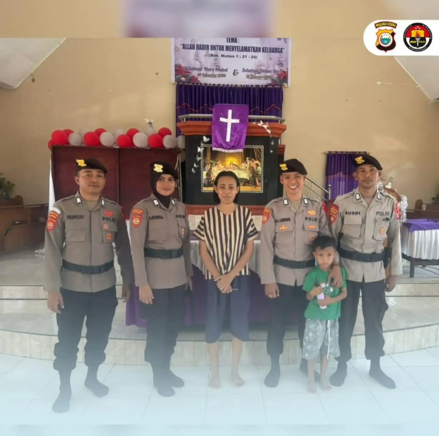 Operasi Lilin Kie Raha 2025, Polda Malut Amankan Gereja di Kota Tidore Kepulauan
