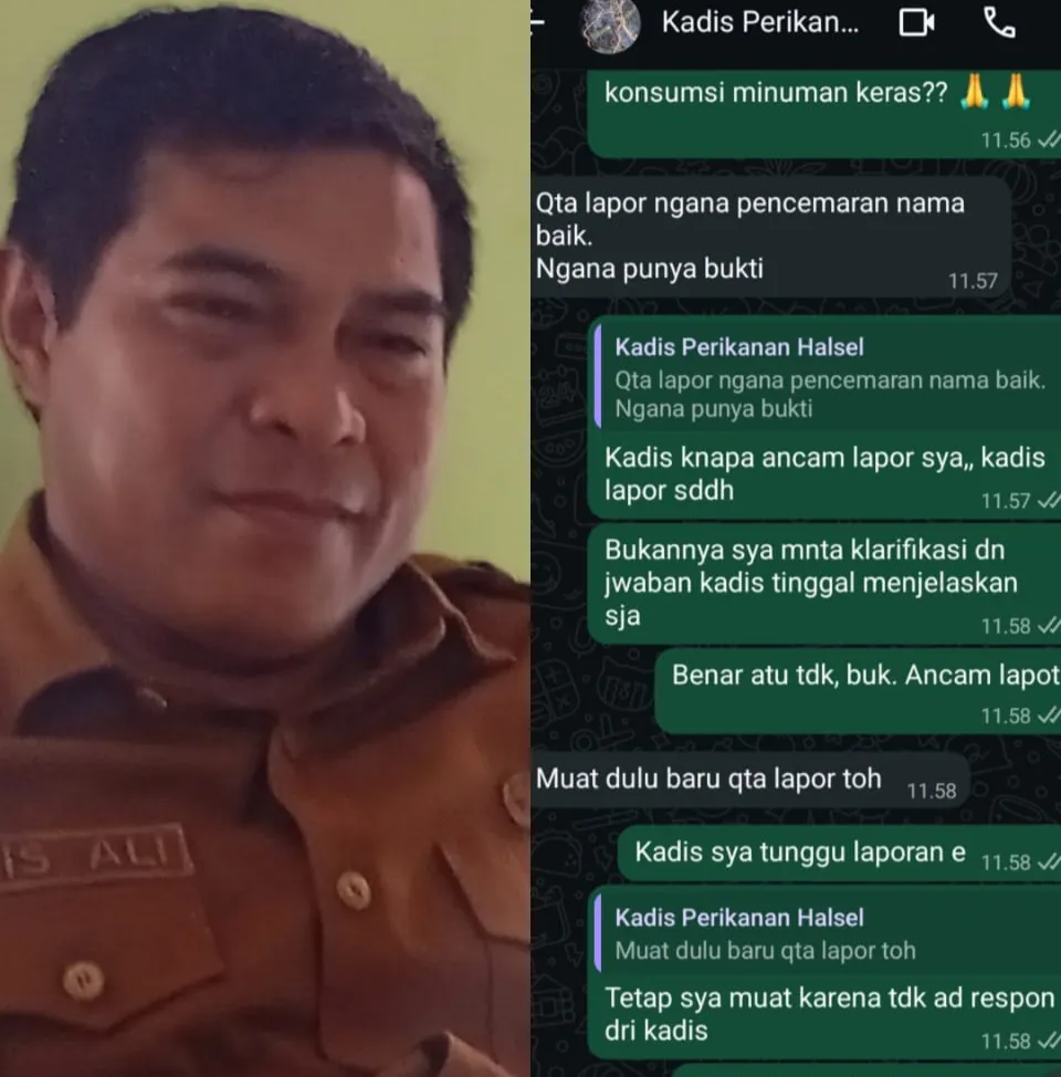 Kadis Perikanan Halsel Ancam Lapor Media Jika Beritakan Masuk Caffe Dan Konsumsi Miras