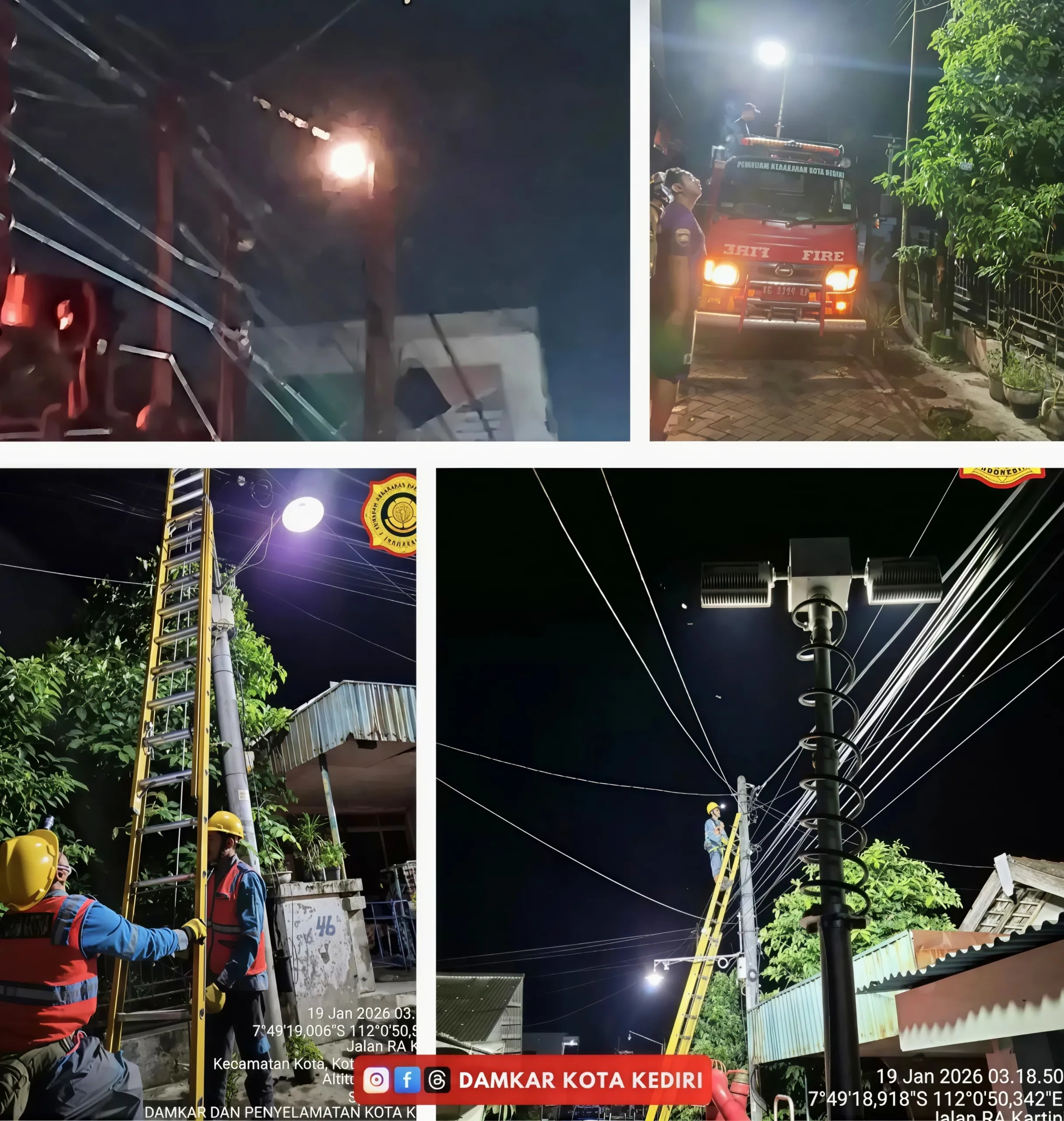 Kebakaran Beruntun di Kediri, Beruntung Tak Ada Korban Jiwa