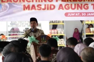 Wali Kota Tebing Tinggi resmikan Pusat Kuliner Mesjid Agung.