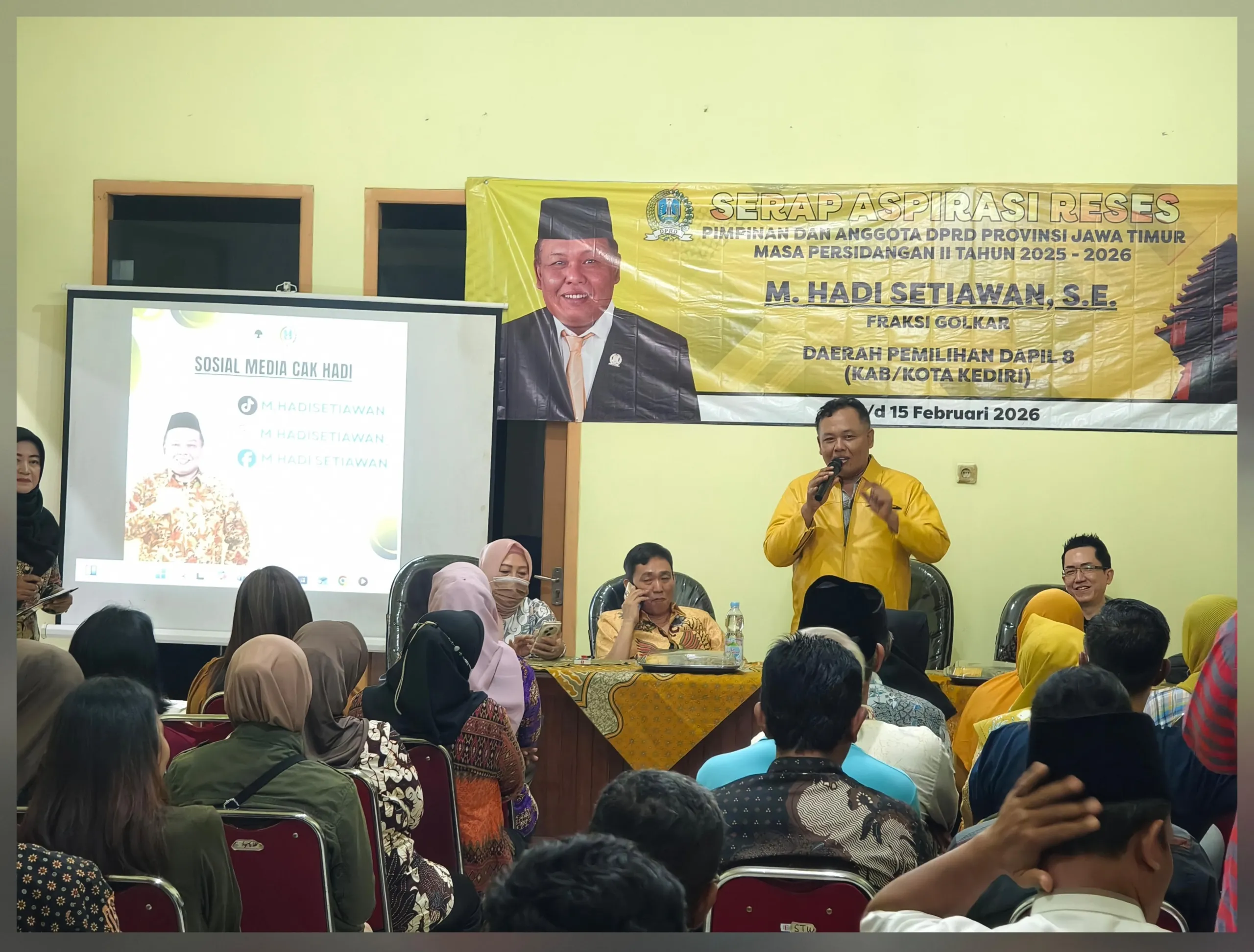 Reses DPRD Jatim di Kantor Golkar Kediri, Aspirasi Soal BPJS Mengemuka Juga Tampung Keluhan Warga
