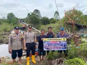 Polsek Kantingan Hilir Respon Cepat Laporan Masyarakat Terkait Kegiatan PETI & Illegal Logging