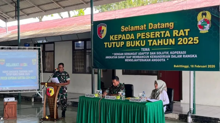 Kodim 0304/Agam Gelar Rapat Anggota Tahunan Primkop Kartika 0304/Agam Tutup Buku Tahun 2025