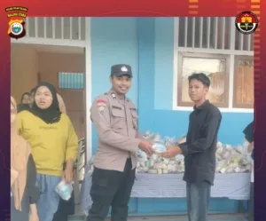 Bhabinkamtibmas Desa Balohang Hadiri Launching Program Makan Bergizi Gratis