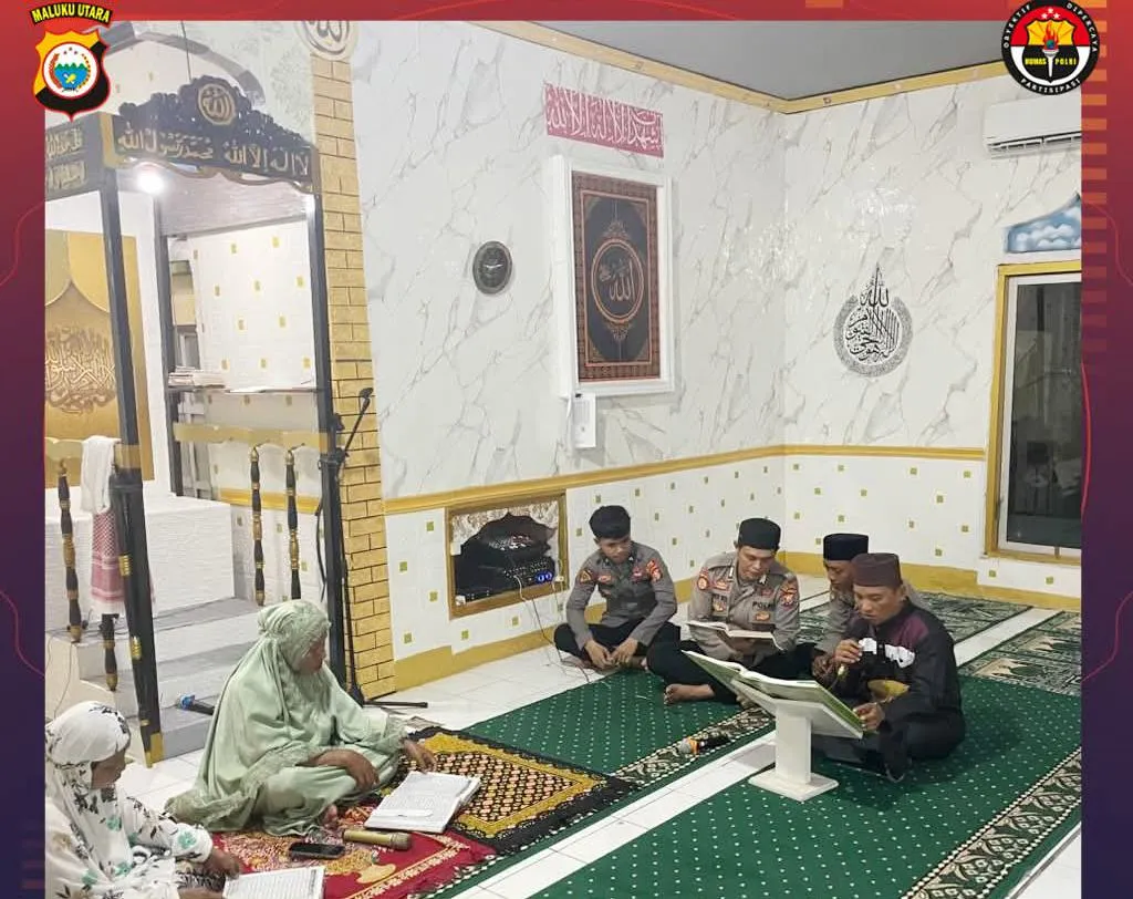 Personel Polres Pulau Taliabu Hadiri Tadarus Al-Qur’an di Bulan Suci Ramadhan