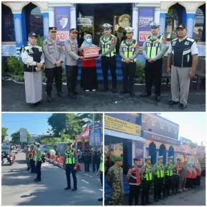 Satlantas Polres Kediri Kota Siagakan Pos Pelayanan Alun-Alun, Sediakan Obat dan Vitamin bagi Pengguna Jalan