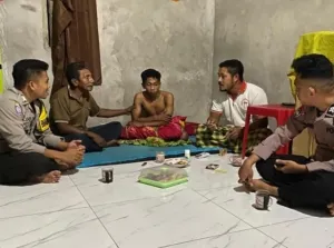 Bhabinkamtibmas Sambangi Rumah Warga yang Sempat Hilang 11 Hari di Tanjung Una