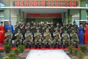 Danrem 121/Abw bersama Pangdam XII/Tpr kunjungi Kodim 1208/Sambas tekankan para “Prajurit harus disiplin”