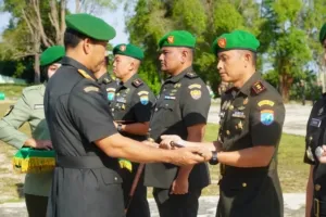 Danrem 121/Abw pimpin sertijab 4 Komandan Satuan dijajaran Korem 121/Abw