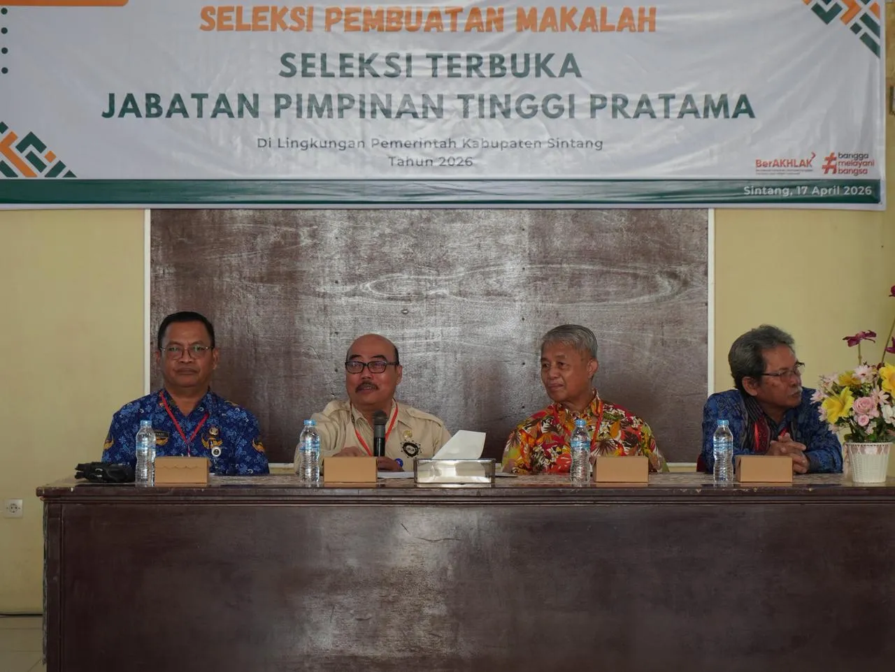 Sekda Sintang Tegaskan Penentuan Hasil Open Bidding Untuk 15 JPT Murni Hasil Peserta