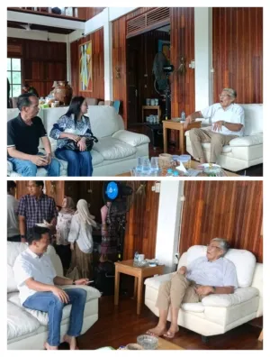 Jalin Silaturahmi, Bala-Ronny Hadiri Halal Bi Halal di Kediaman H. Jarot Winarno Mantan Bupati Sintang Dua Kali