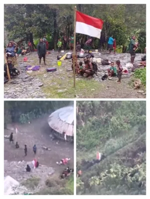 Koops TNI Habema Hadirkan Rasa Aman: Warga Distrik Kembru Kembali Pulang dan Kibarkan Bendera Merah Putih