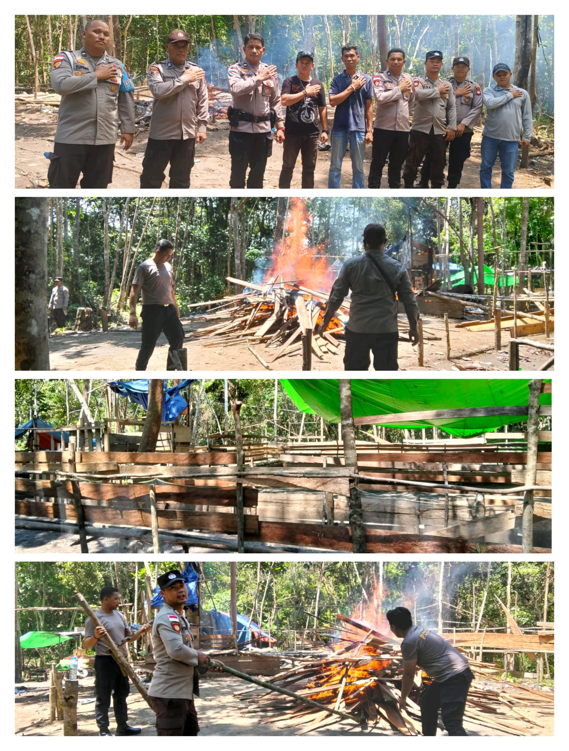 Polsek Silat Hilir Bertindak Tegas ! Arena Judi Sabung Ayam di Dusun Keranji di gerebek, Warga apresiasi langkah cepat Polisi Kapuas Hulu