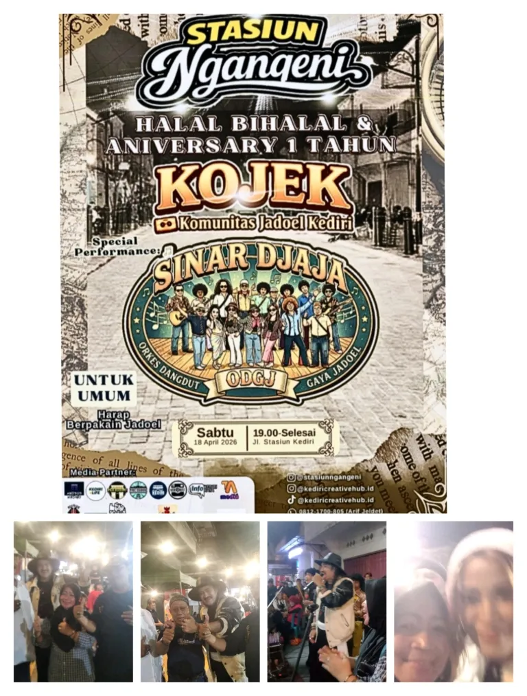 Halal Bihalal & Anniversary 1 Tahun ” KOJEK” Komunitas Jadoel Kediri Stasiun Ngangeni
